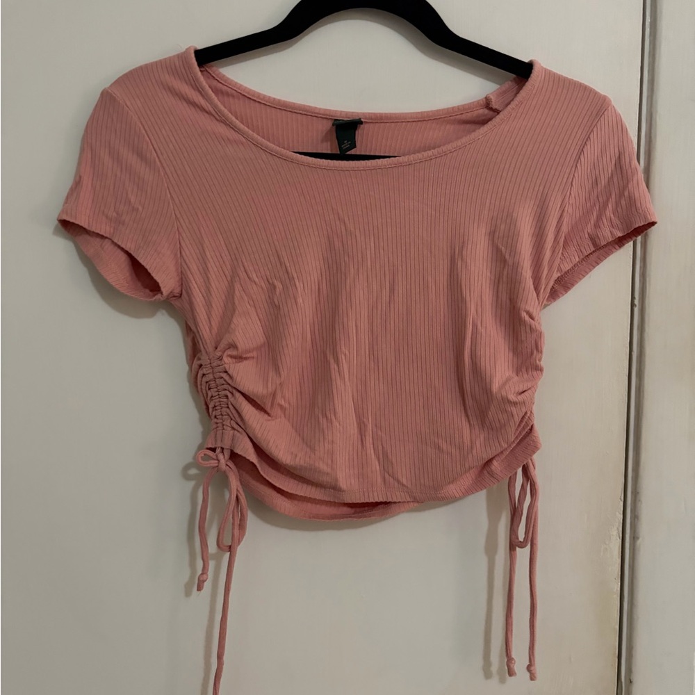 Wild Fable Pink Ruched Top